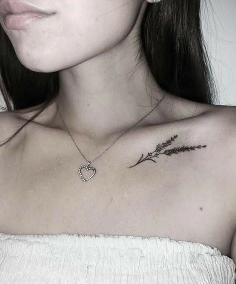 Sprig Tattoo, Brazil Tattoo, Nana Tattoo, Small Symbol Tattoos, Small Shoulder Tattoos, Bone Tattoo, Beginner Tattoos, Lavender Tattoo, Small Tattoos With Meaning