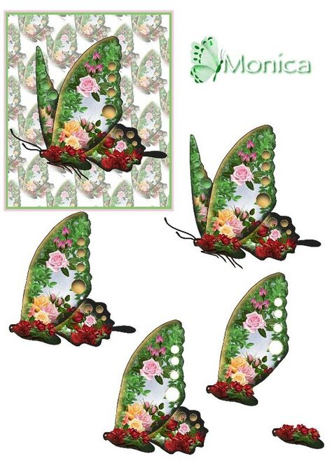 Cardmaking Printables, Recycled Material Art, Decoupage Printables, 3d Sheets, Butterfly Printable, Image 3d, Gift Box Template, Cork Crafts, Card Toppers