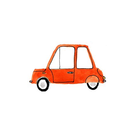 Auto Illustration, Car Illustration, Car Drawings, Car Cartoon, Red Car, Illustration Inspiration, Cute Cars, Children Illustration, Drawing For Kids