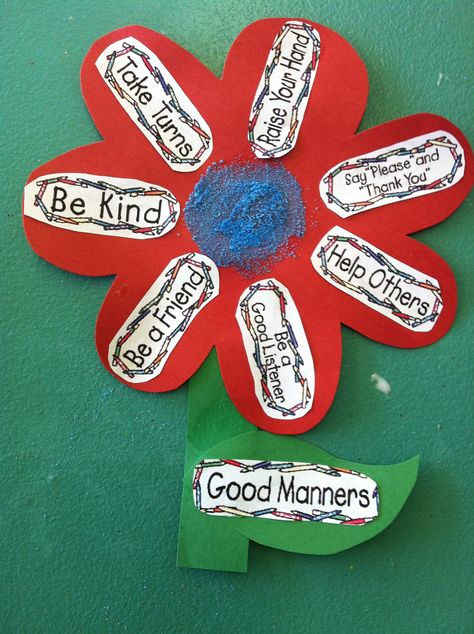 Manners Arts And Crafts, Preschool Manners, Manners Preschool, Manners Activities, Kindness Activity, Manners For Kids, Crafts For Preschoolers, Teaching Manners, Class Rules