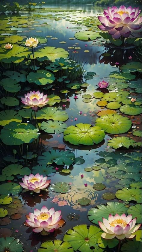 Ph Wallpaper, Lotus Painting, Flower Wallpapers, Dragonfly Art, Cute Flower Wallpapers, Watercolor Flower Art, Flower Art Images, Lotus Flowers, Koi Pond