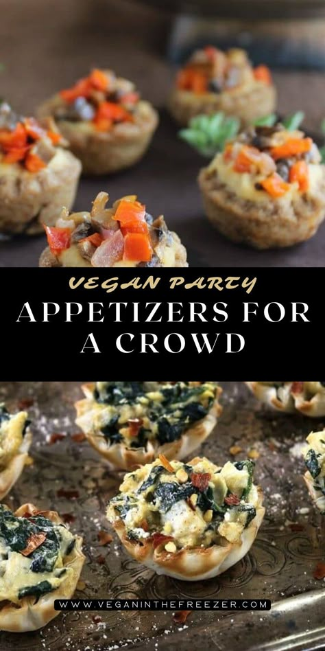 Are you ready for your next big get-together? Why not have the best vegan party appetizers and finger food on hand for vegans and omnivores alike. All your bases are covered. Vegan Tartlets Savory, Veggies Appetizers Party, Elegant Vegan Appetizers, Vegan Apps Appetizers, Vegan Gluten Free Finger Food, Vegan Party Dishes, Best Vegan Appetizers, Vegan Cocktail Party Food, Thanksgiving Vegan Appetizers