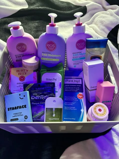 Back To School Hygiene Products, Hygiene Gift Basket Ideas, Back To School Hygiene, Good Hygiene Products For Women, Hygiene Basket, Women Hygiene Products, School Hygiene, Hygiene Haul, Female Hygiene