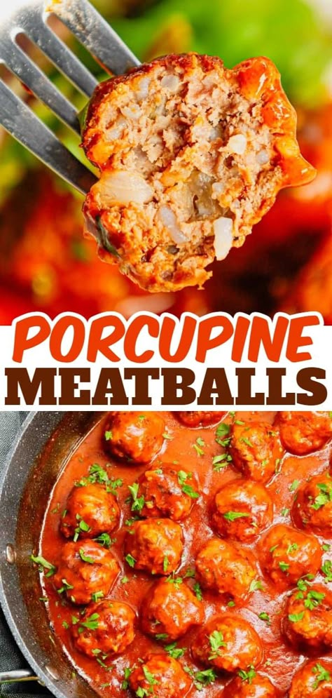 Stuffed Pepper Meatballs, Tomato Soup Meatballs, Porcupine Meatballs Easy Tomato Soup, Porcupine Meatballs Easy Oven, Meatballs Made With Rice, Porcupine Meatballs Oven, Southwest Meatballs, Porcupine Meatballs Tomato Soup, Porcupine Meatballs With Tomato Soup