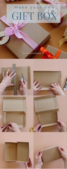 10 Diy gift box ideas | diy gift box, diy gift, paper crafts diy Make Gift Box From Paper, Diy Box Gift How To Make, Create Gift Boxes, Making Cardboard Boxes, How To Create Gift Boxes, How Made Box For Gift, How To Make Cute Gift Boxes, Diy Box From Cardboard, Diy Box For Cards