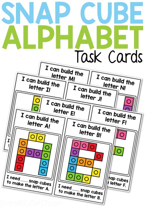 Snap Block Pattern Cards Free, Number Cube Activities, Math Cube Activities, Snap Cube Pattern Cards Free, Linking Cube Pattern Cards Free, Snap Cube Letters Free, Cube Building Task Cards Free, Mathlink Cubes Activities, Unifix Cube Activities