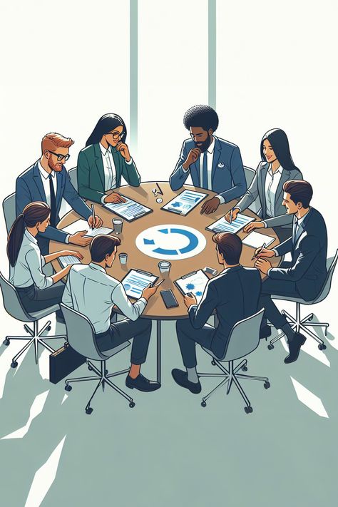 People at work illustration Business Art Illustration, Stakeholders Illustration, Work Illustration Office, Helping Others Aesthetic, Working Together Illustration, Team Work Illustration, Meeting Illustration, Teamwork Illustration, Working Illustration