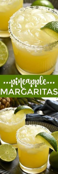 Pineapple Margaritas, Pineapple Margarita Recipe, Pineapple Margarita, Blame It On The Alcohol, Tasty Drinks, Drink Drank Drunk, Easy Drinks, Beverage Recipes, Drinks To Try