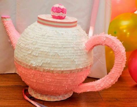 Tea Party Pinata, Teapot Pinata, Alice In Wonderland Tea Party Birthday, Beauty And The Beast Party, Princess Tea Party, Wonderland Theme, 2nd Birthday Party Themes, Alice In Wonderland Tea Party, Tea Party Garden