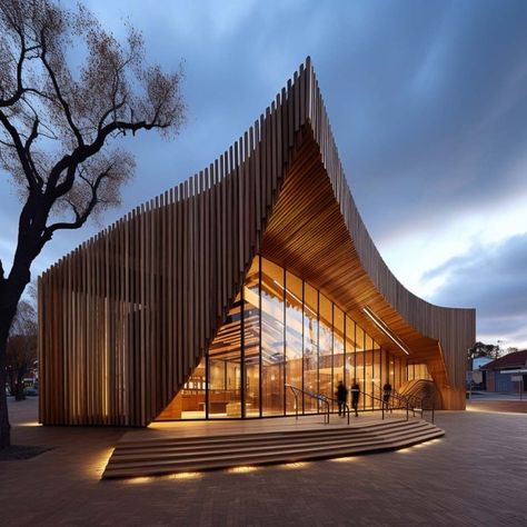 Timber Building Concept 1653 Mass Timber Building, Heavy Timber Architecture, Metal Facade Architecture Design, Timber Structure Architecture, Mass Timber Architecture, Christian Study, Festival Garden, Mass Timber, Daycare Design