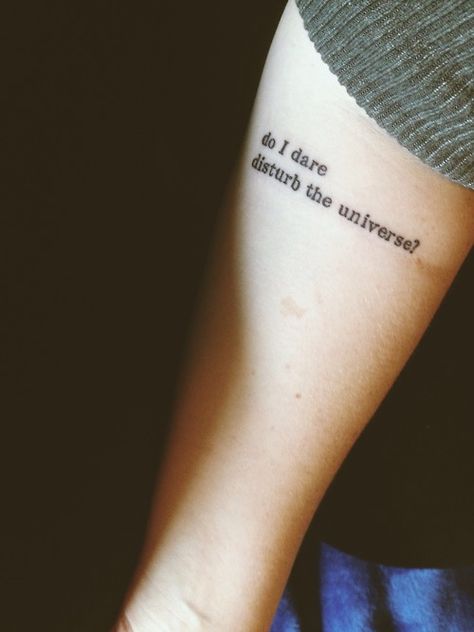 Ts Eliot Tattoo, The Love Song Of J Alfred Prufrock, Prufrock Tattoo, Introvert Tattoo, J Alfred Prufrock, 111 Tattoo, Ts Eliot, Universe Tattoo, T S Eliot