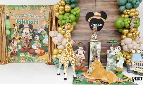 Safari theme Mickey Mouse Birthday Backdrop, Safari Birthday Backdrop, Safari Birthday Theme, Mickey Safari Birthday, Safari Backdrop, Safari Theme Birthday, Mickey Safari, Safari Birthday, Happy 2nd Birthday