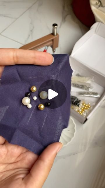 Tara Style Studio on Instagram: "Unboxing pearl setting machine and sharing our experience with you😃

CANT WAIT TO SAY YES TO PEARLYY ORDERS🥹
.
.
.
.
#pearlsettingmachine #handwork #artwork #embroidery #tara #tarastylestudio #unboxing" Pearl Handwork Embroidery, Pearl Setting, Hand Work Embroidery, Pearl Set, Cant Wait, Sewing Techniques, Embroidery, Sewing, Fabric