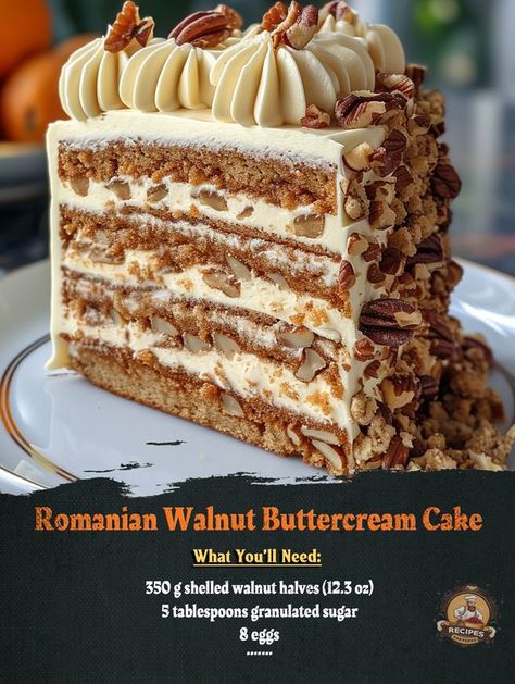 Tasteful Recipes, Sugar Cake, Cake Frosting, Stuffed Shells, Cake Ingredients, Buttercream Cake, Granulated Sugar, Butter Cream, Frosting