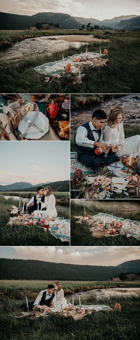 Elopement Picnic, Park Images, Wedding Locations California, Roses Photography, Picnic Ideas, Picnic Wedding, Mountain Elopement, Rose Photography, Rocky Mountain National