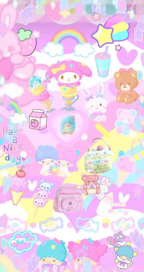 Fairy Kei Wallpaper, Backgrounds For Tiktok, Kawaiicore Wallpaper, Adorable Pfp, Kawaii Friends, Kawaii Hellokitty, Pink Sanrio, Edit Inspiration, Kawaii Core