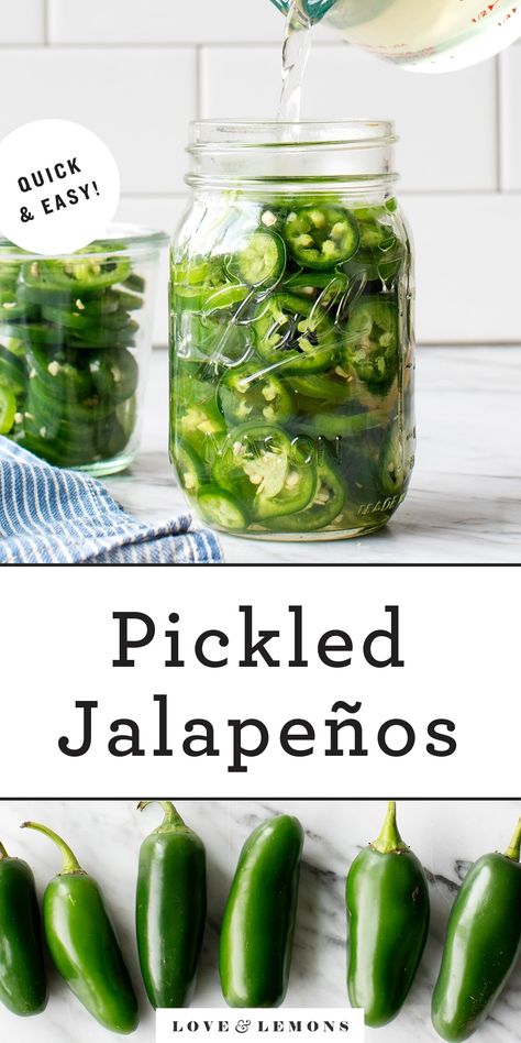 How To Pickle Jalapenos Quick, Things To Pickle, Pickled Jalepeno Recipes, Peppercinis Recipes, Jalapeno Recipes Healthy, Quick Pickled Jalapenos, Jalapeno Pickles, Pickled Jalapenos Recipe, Pickled Jalapeno Recipe