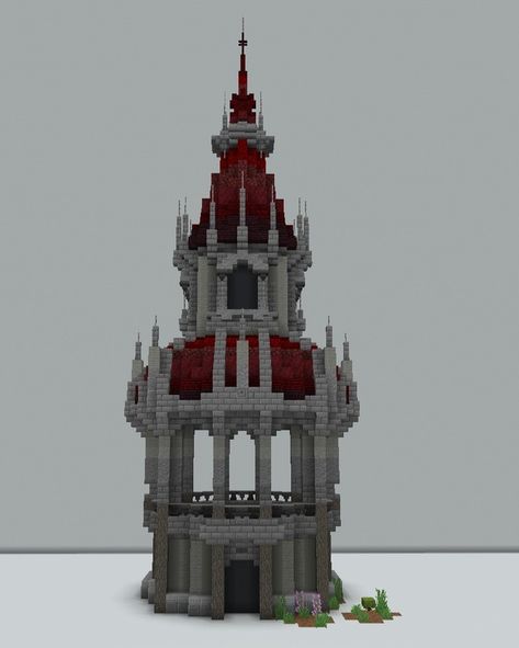 Gothic Home Minecraft, Minecraft Castle Roof Ideas, Minecraft Gothic Castle Blueprints, Minecraft Evil Lair Ideas, Minecraft Villian Build, Gothic Buildings Minecraft, Black And Red Minecraft House, Minecraft Vampire Mansion, Minecraft Castle Roof Design