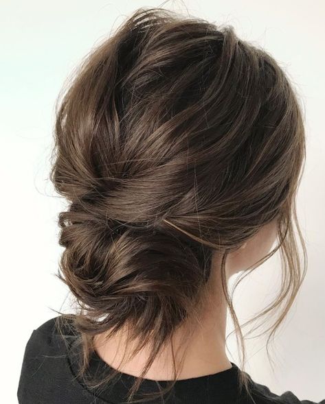 Boho Updo Hairstyles Brunette, Prom Hairstyles Brown Hair Updo, Formal Updo Medium Hair, Medium Length Updo Prom, Updos For Medium Length Hair 2023, Bridal Low Updo Loose, Brown Hair Bridal Updo, Low Bun Prom Hairstyles Short Hair, Formal Upstyles For Medium Hair