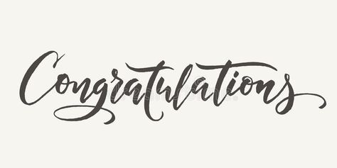 Congratulations calligraphy. Hand written text. Lettering. Calligraphic banner. stock illustration Congratulations Calligraphy, Graduation Album, Message Design, Banner Illustration, Wedding Congratulations Card, Hand Painted Card, Calligraphy Words, Lettering Art, Congrats Card