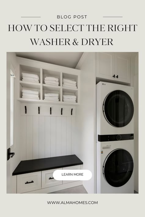 [Sponsored] At #Bloomingtonbuild, We Chose Both A Side By Side And Stackable Washer And Dryer With The Help Of @Fergusonshowrooms! We Love That The Side-By-Side Washer And Dryer By Lg We Selected From Ferguson For The Laundry Room Allowed Us To Have A Counter On Top Of The Units, Giving Us Extra Space For Sorting And Folding Clothes. In The Pool House, We Opted To Go With The Lg Washtower From Ferguson, Because It Saved Space And Was Packed Full Of So Many #stackablewasherdryerlaundryroom Washtower Laundry Room, Stackable Washer And Dryer Ideas, Small Laundry Room Mudroom Combo, Lg Washtower Laundry Room Ideas, Laundry Room Ideas With Stackable Washer, Laundry Room With Stackable Washer Dryer, Cabinet Over Stacked Washer And Dryer, Elevated Washer And Dryer Storage, Stacked Vs Side By Side Washer Dryer