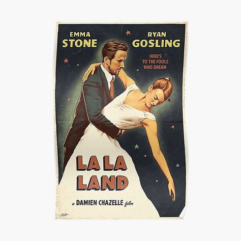 La La Land Posters | Redbubble Rosemarie Dewitt, Here's To The Fools Who Dream, Finn Wittrock, Damien Chazelle, Miles Teller, Moving To Los Angeles, Best Director, Mandy Moore, Alternative Movie Posters