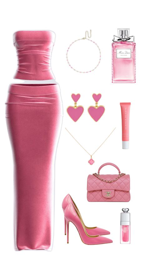 Barbiecore Aesthetic, Long Skirt Outfits, 2000s Fashion Outfits, Pink Outfits, Really Cute Outfits, Fancy Outfits, Summer Fashion Outfits, 2000s Fashion, Girly Outfits