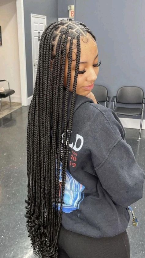 Black Girls Hairstyles Weave, Big Box Braids Hairstyles, Long Box Braids, Box Braids Hairstyles For Black Women, Braided Cornrow Hairstyles, Quick Braided Hairstyles, Braided Hairstyles For Teens, Protective Hairstyles Braids, Hairdos For Curly Hair