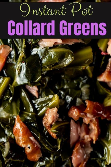 These Instant Pot Collard Greens have a perfectly tender texture with a savory, meaty flavor thanks to the addition of smoked turkey wings! You’ll love how quick and easy it is to make this Southern-style side dish in the pressure cooker. From start to finish, these greens are ready in only an hour! Instant Pot Collard Greens, Collard Greens With Smoked Turkey, Cook Collard Greens, Greens With Smoked Turkey, How To Cook Collards, Cooking Collard Greens, Smoked Turkey Wings, Best Vegetable Recipes, Dark Green Vegetables