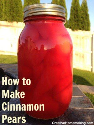 Canned Cinnamon Pears Cinnamon Pears Canned, Apple Canning Recipes, Easy Canning Recipes, Apple Canning, Cinnamon Pears, Canning Pears, Cinnamon Twist, Food Canning, Easy Canning