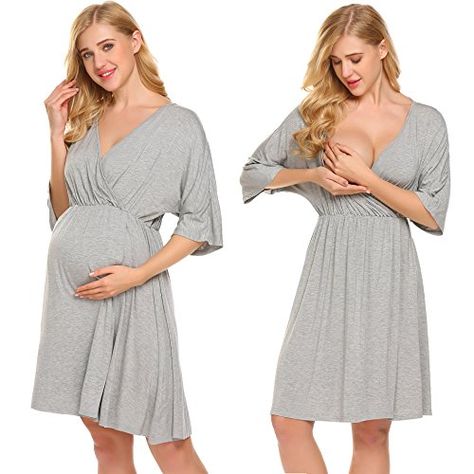 Delivery Hospital Gown, Delivery Hospital, Maternity Nursing Clothes, Nursing Gown, Nursing Nightgown, Delivery Gown, Breastfeeding Dress, Maternity Sleepwear, Maternity Pajamas