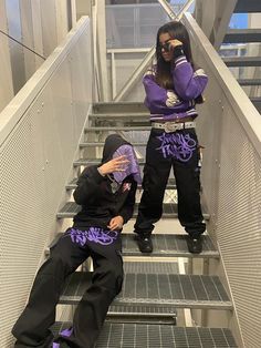 Drip Outfit Couple, Matching Fits Couples Streetwear, Y2k Couple Outfits, Y2k Couple Aesthetic, Matching Outfits Y2k, Trap Outfit, Couple Drip, Couple Y2k, Y2k Couple