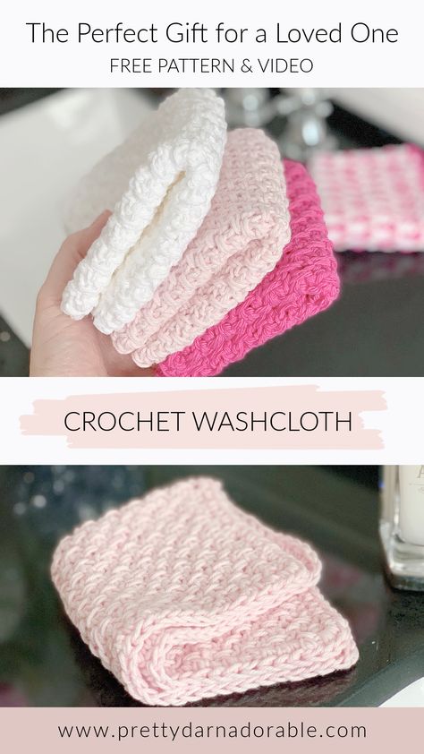 The easy-to-follow free crochet pattern is quick and easy to make your own washcloths, and the video provides a step-by-step guide to ensure perfect results every time. This new free crochet wash cloth pattern is perfect for anyone who wants to add a personal touch to their home décor, or for those who are looking for a unique gift idea. With its simple design and beautiful finished product, the Easy Crochet Washcloth Pattern and Video is sure to be a hit with everyone. Crocheted Face Cloths Free Pattern, Crochet Face Cloth Free Pattern Easy, Quick Crochet Washcloth Pattern, Crochet Exfoliating Washcloth, Crochet Face Cloth Pattern, Dishcloth Patterns Free Crochet, Crochet Wash Clothes Patterns Free, Wash Rag Crochet Pattern, Crochet Wash Clothes