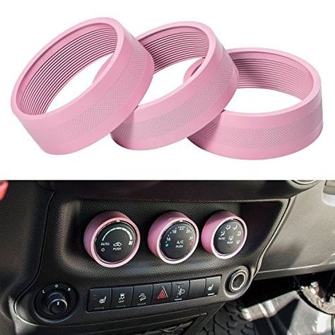 Pink Car Accessories, New Car Accessories, Pink Jeep, Jeep Wrangler Accessories, Girly Car Accessories, Cool Car Accessories, Wrangler Accessories, Dream Cars Jeep, Car Essentials