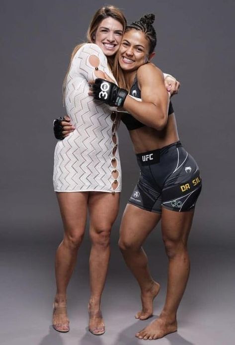 Natalia Silva poses for a portrait with Mackenzie Dern after her victory at #UFC292 Mackenzie Dern, Ronda Rousey, Krav Maga, Victorious, Wrestling, Gym, Sports