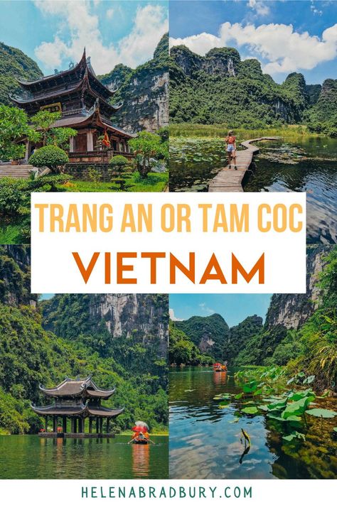 Trang An and Tam Coc are two of the most stunning landscapes in Ninh Binh, but which boat tour is best? I’m comparing experiences of tam coc vs Trang An in this guide.| tam coc tour | trang an boat tour | ninh binh tour | ninh binh vietnam | ninh binh boat tours | tam cốc bích động | tam coc vietnam | tràng an bái đính | trang an vietnam | trang an ninh binh | trang an ninh binh vietnam | trang an grottoes tour | hanoi to ninh binh Tam Coc Vietnam, Stunning Landscapes, Stay Overnight, Boat Ride, Hot And Humid, Boat Tours, Da Nang, Travel Agent, Hanoi