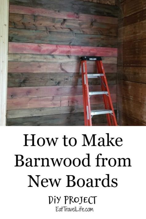 Want barn wood? We wrote how to take new boards and giving them the old barn wood look. Homemade barn wood can be done and look awesome. Barnwood Projects, Barnwood Wall, Barn Wood Projects, Old Barn Wood, Barn Decor, Barn Board, Wood Creations, Raising Chickens, Old Barn