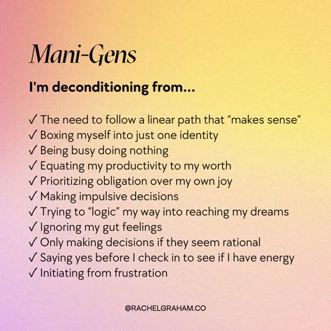 Affirmations For Manifesting Generators, Sacral Authority Human Design, Human Design Deconditioning, Manifestor Generator Human Design, Sacral Authority, Manifestation Generator, Manifesting Generator Human Design, Human Design Manifesting Generator, Manifestor Generator