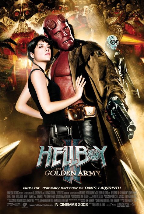 Hellboy II: The Golden Army Hellboy The Golden Army, Hellboy Movie, Tam Film, Golden Army, Doug Jones, Ron Perlman, Seth Macfarlane, Selma Blair, Fantasy Films