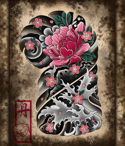 160+ Gorgeous Peony Tattoos Designs With Meanings (2022) - TattoosBoyGirl Japan Tatoos, Japanese Peony Tattoo, 42 Tattoo, Koi Tattoo Design, Japanese Flower Tattoo, Japan Tattoo Design, Irezumi Tattoos, Traditional Japanese Tattoos, Peonies Tattoo