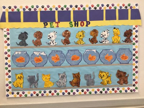 Pet Theme Bulletin Board Ideas, Pet Bulletin Board Ideas, Pet Shop Ideas, Prek Crafts, Pet Theme, Bulletin Board Ideas, Diy Classroom, Toddler Rooms, School Board