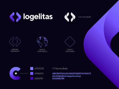 Logelitas - logistic company logo / icon / explanation by Gedas Meskunas on Dribbble Logo Explanation Design, Boomerang Logo, Software Company Logo, Global Logo, Logistics Logo, Software Logo, Logo Software, Logo Presentation, Logo Minimalist