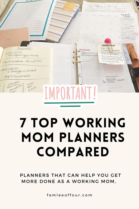 Trying to decide which planner is right for you? Here's a comparison of some of the most popular planners for moms, to help you make the best decision for your needs. Planners for working moms/ Printable planner/ Goal planner/ Boss Mom planner Mom Planner Ideas, Sahm Planner, Best Planners For 2024, Planner For Moms, Best Mom Planner, Busy Mom Planner, Best Planners For Moms, Best Daily Planner, Unique Planner