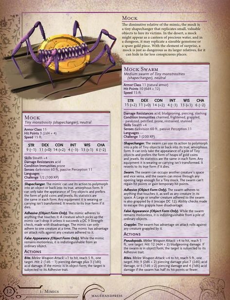 *Heavy DM breathing* - Album on Imgur Homebrew Mimic, Dnd Mind Flayer Homebrew, Dnd 5e Low Level Monsters, Mage Hand, Dnd Worm Monster, Home Brew Dnd Monster, Dnd Monster Manual, Homebrew Monsters, Dnd Stats