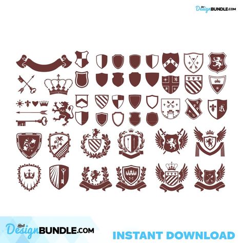 Shield svg Bundle, Coat of arms svg, Heraldic clipart, Coat of arms, Check more at https://bestdesignbundle.com/product/shield-svg-bundle-coat-of-arms-svg-heraldic-clipart-coat-of-arms-fox210927dt6122/ Game Icon, Digital Illustrations, Dxf Files, Art File, Graphic Designers, Coat Of Arms, Design Space, Drawing Reference, Silhouette Cameo