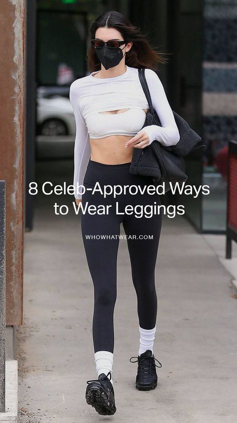 Outfits With Socks Over Leggings, Leggings Outfit Spring 2024, Leggings With Tennis Shoes Outfits, Gen Z Leggings Outfit, Leggings 2023 Street Style, Spring Outfit Leggings, Spring Outfit With Leggings, How To Style Tights Leggings, Summer Black Leggings Outfit