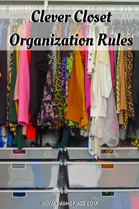 Wondering how to organize a closet of clothes? Here are closet organization tools and habits that have stood the test of time. Learn closet organization ideas from Dash of Jazz and closet system DIY tips #dashofjazzblog #organizeyourcloset #closetorganization #closetorganizationideas Closet System Diy, Color Organization Closet, Closet Of Clothes, Small Clothes Closet, Organize A Closet, Easy Closet Organization, Easy Closet, Shirt Organization, Clever Closet