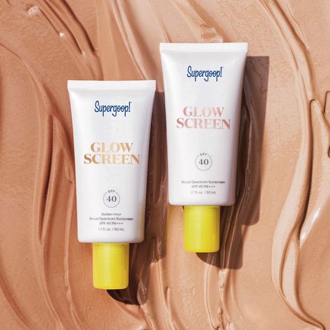 I Tried the New Supergoop Glowscreen in Golden Hour for Dewy and Protected Skin | Allure Exclusive | Allure Glowscreen Supergoop, Glowy Primer, Supergoop Glowscreen, Clear Sunscreen, Instant Age Rewind Concealer, Safe Tanning, Tinted Sunscreen, Be Aesthetic, Peach And Lily