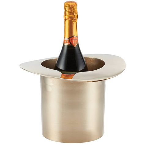 Nima Oberoi Lunares Top Hat Champagne Cooler - Gold (£114) ❤ liked on Polyvore featuring home, kitchen & dining, bar tools, drinks, kitchen, gold coasters, gold ice bucket, beverage coaster, champagne bucket and drink coasters Coasters Drink, Champagne Drinks, Champagne Ice Bucket, Kitchen Handmade, Drink Cooler, Gold Coasters, Wine Ice Bucket, Champagne Cooler, Champagne Bucket