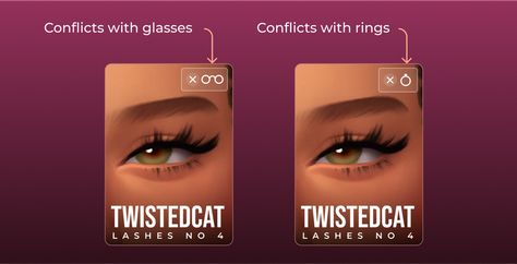 Updated Eyelashes | Patreon Cat Lashes, Eyelash Remover, Makeup Cc, Eyeshadow Set, Tumblr Sims 4, 3d Lashes, For Lash, Sims Mods, Still Working